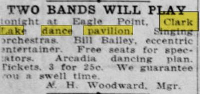 Pleasant View Hotel and Dance Pavillion - Jul 15 1924 Article (newer photo)